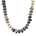Grey Mix Oval Beaded Necklace