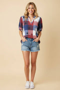 Plaid Star Top
