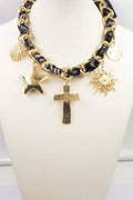 Black Scarf Serenity Necklace