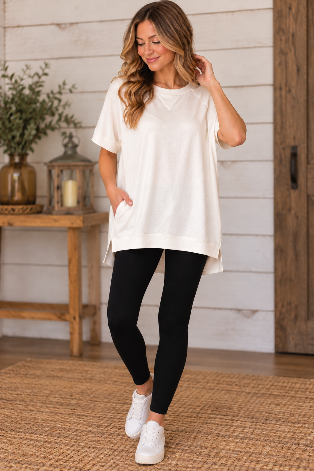 White Tunic With Pockets