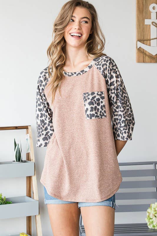 ANIMAL LEOPARD 3/4 Sleeve Top