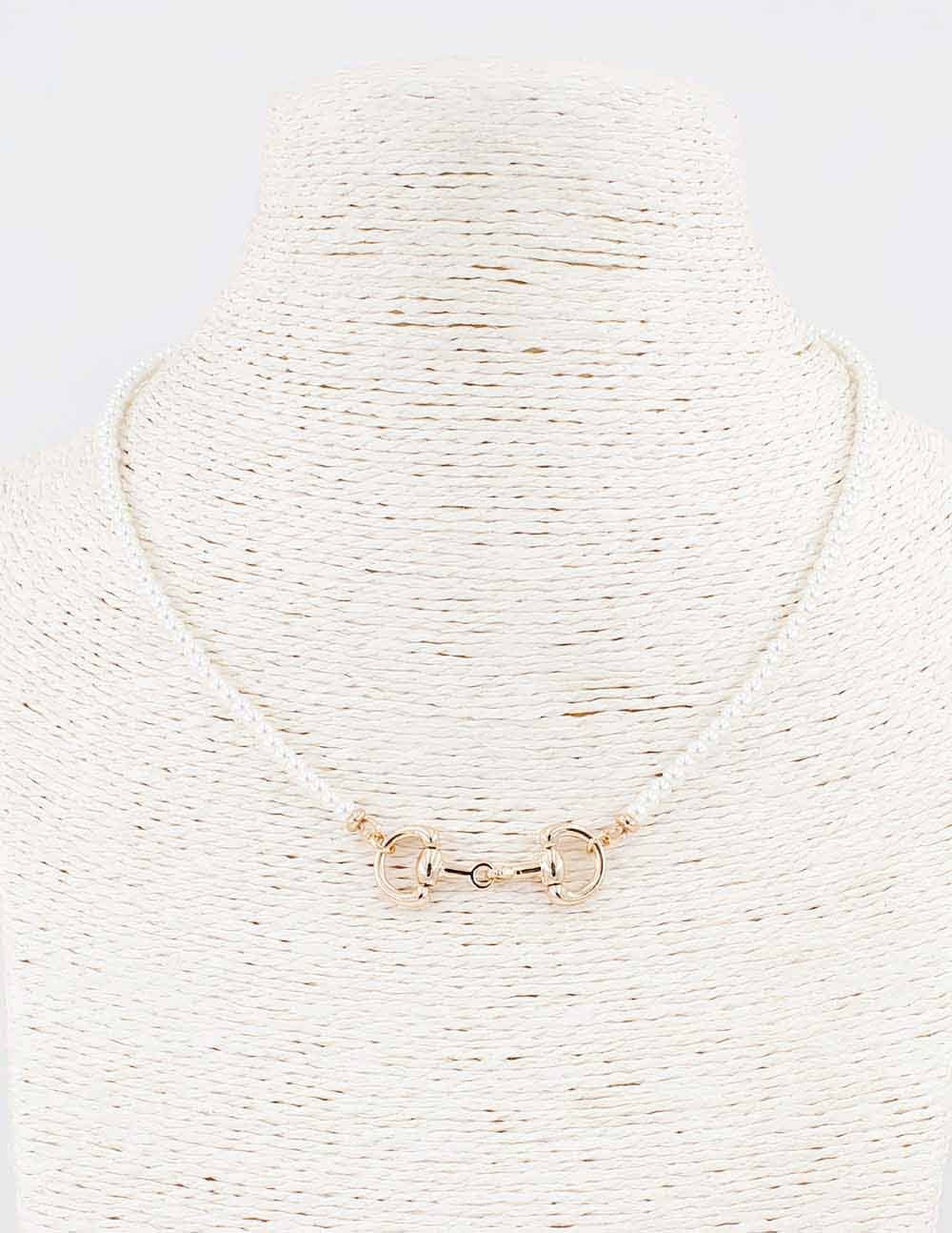 Golden Reins Pearl Necklace