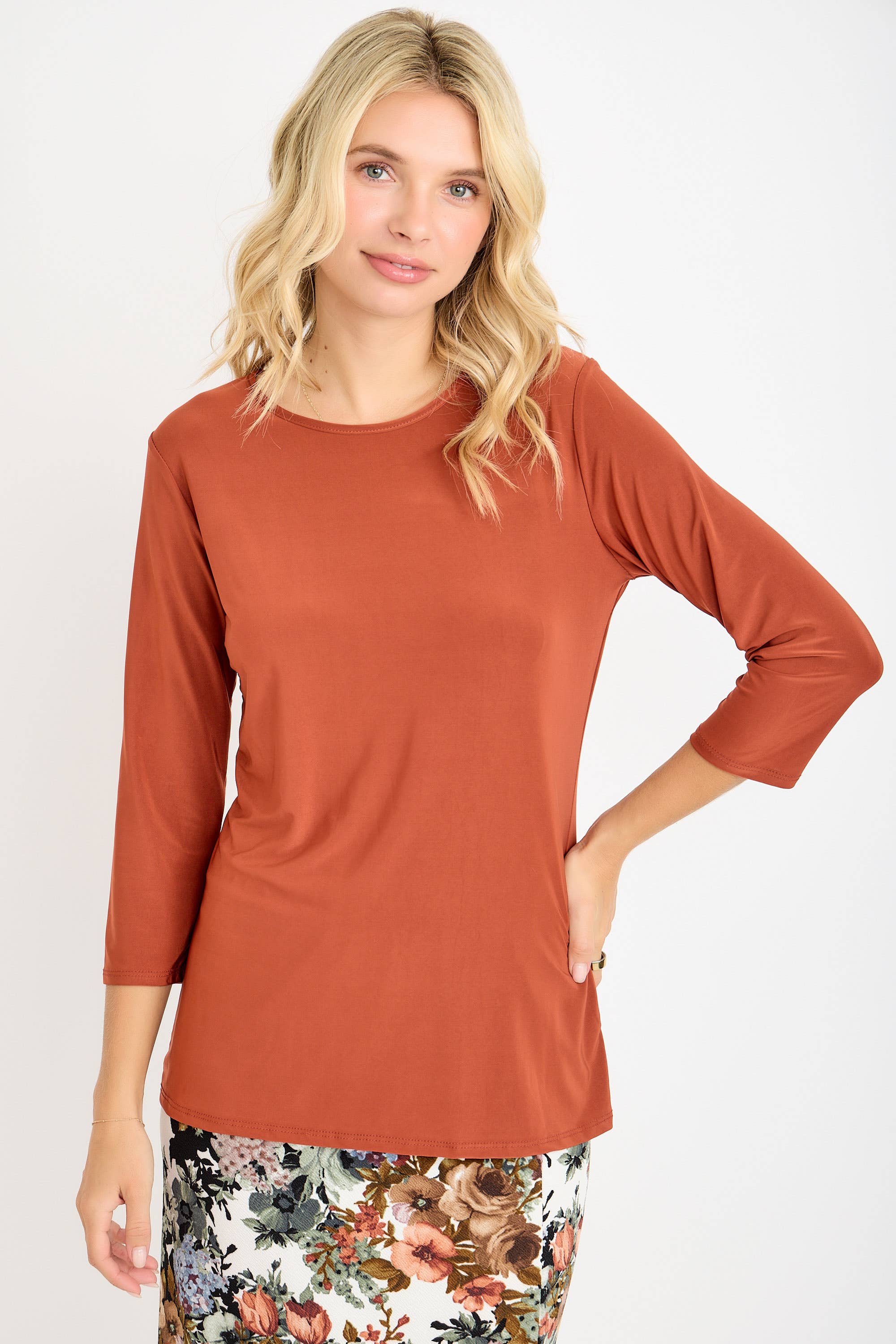 3/4 Sleeve Layering Top