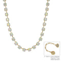 Clear AB Crystal 8MM Stone Magnetic Closure 17" Necklace