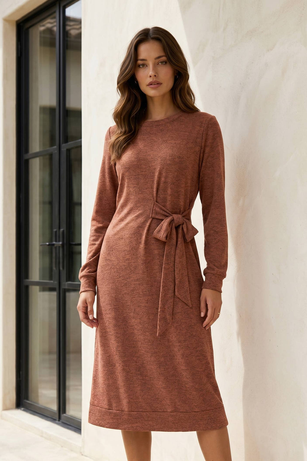 Hacci Knit Tunic Dress