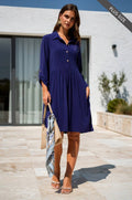 Inspire Plus Size Collared Shirt Dress w/ Pockets