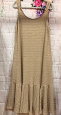 Taupe Ruffle Jumper Dress ~ Large