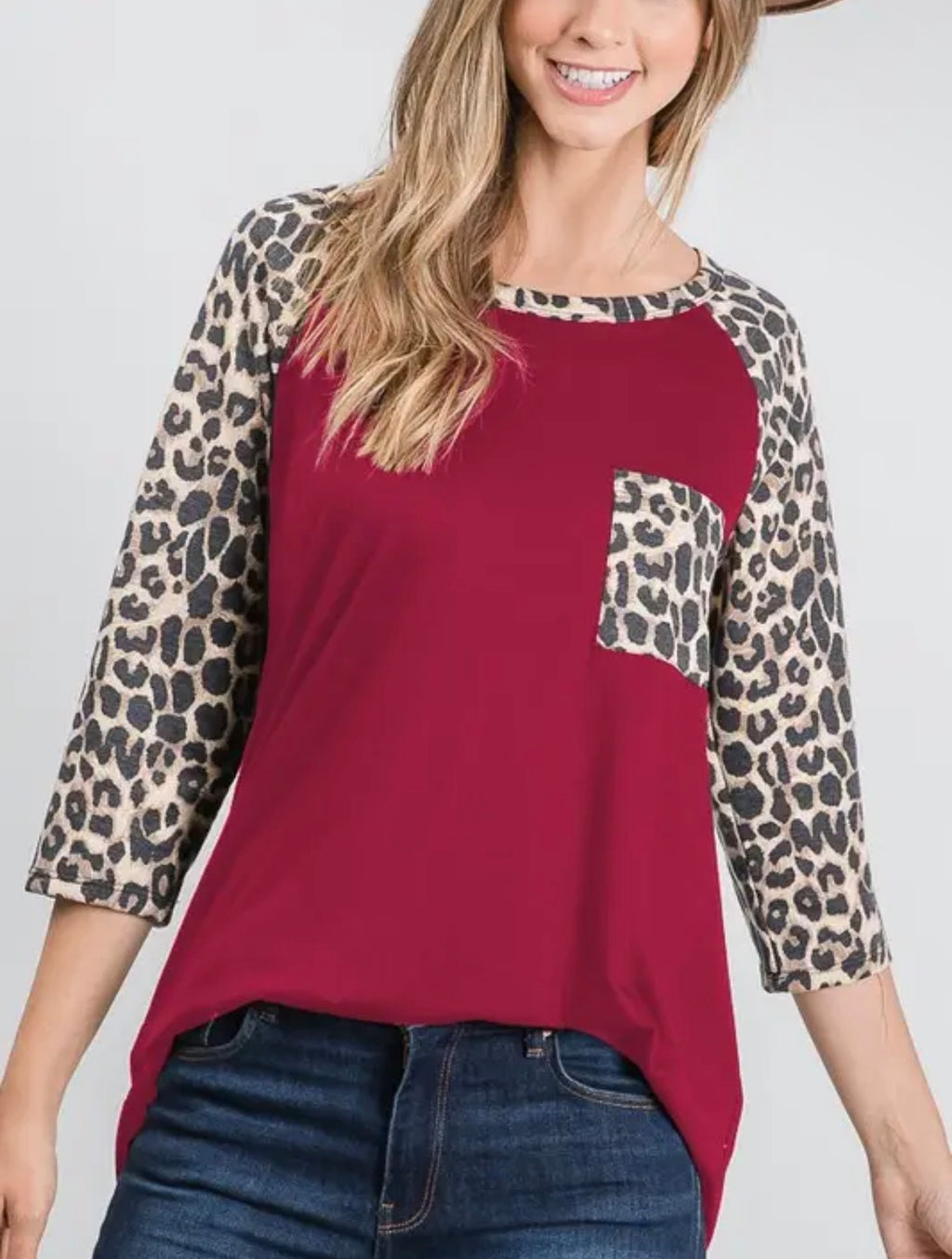 ANIMAL LEOPARD 3/4 Sleeve Top