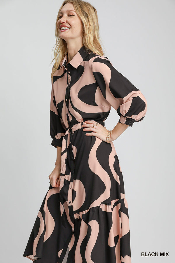 Button Down Midi Dress