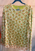 Green Top With Lace Overlay