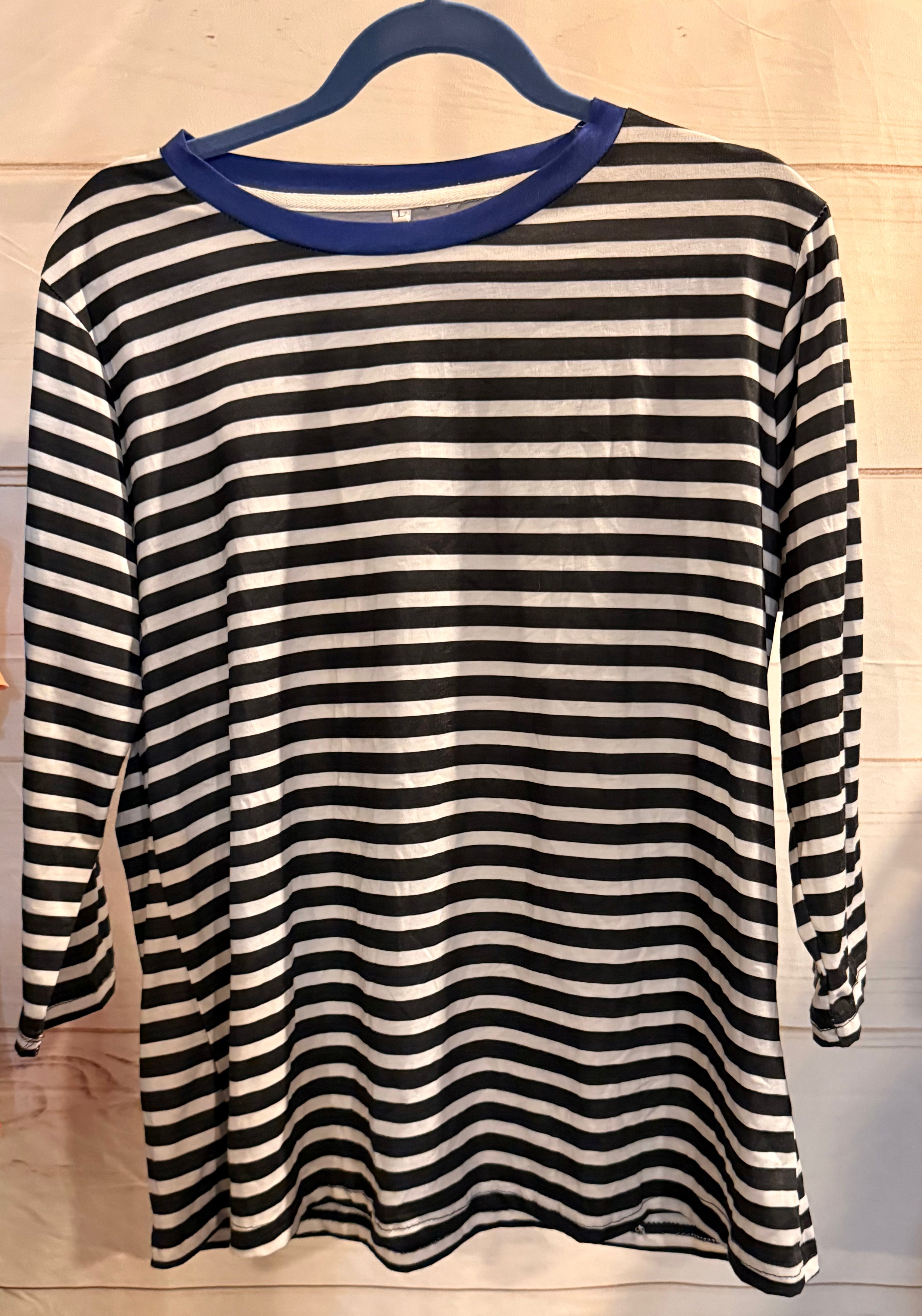 Black and White Striped Shirt