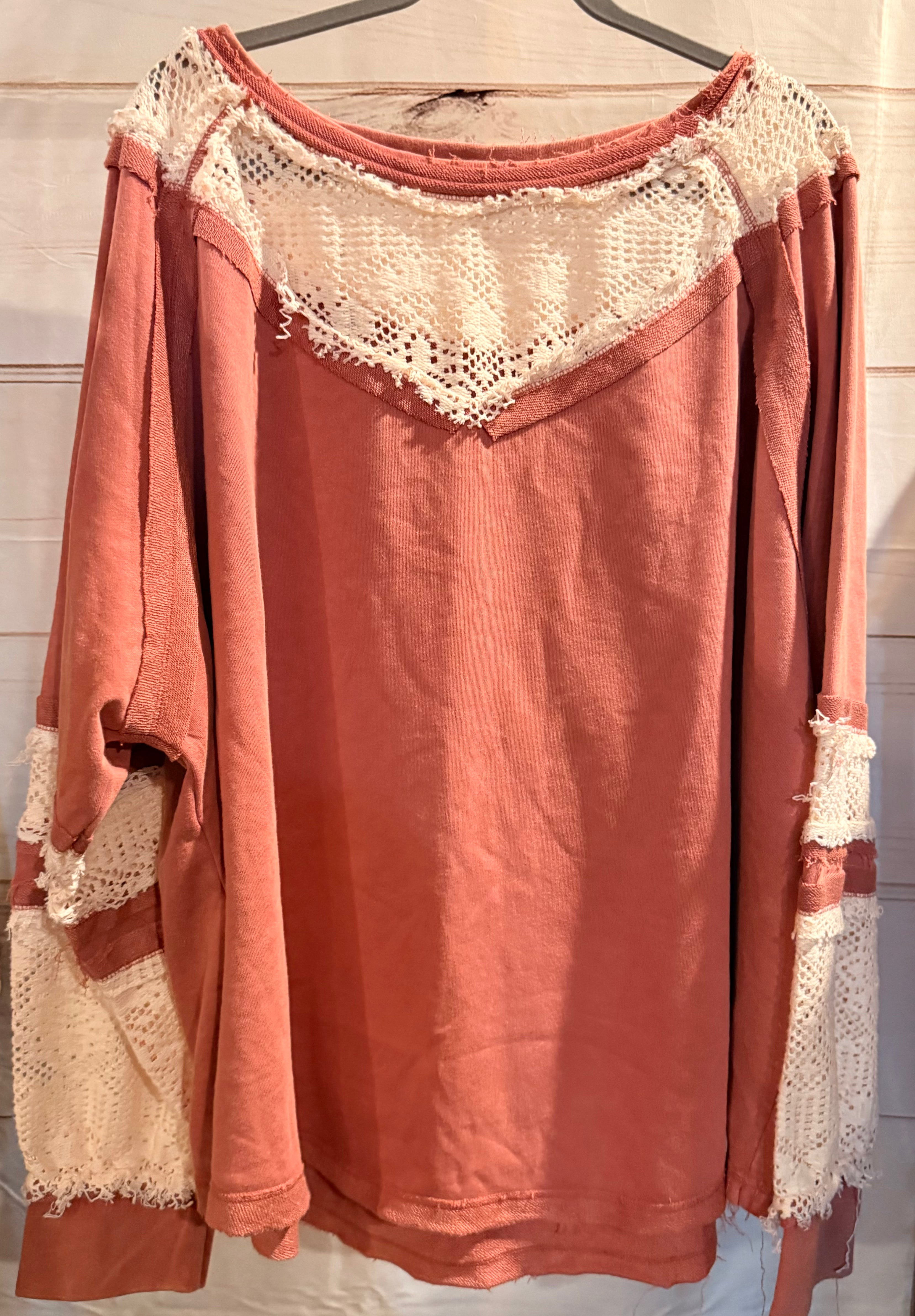 Lace Cutout Sweatshirt