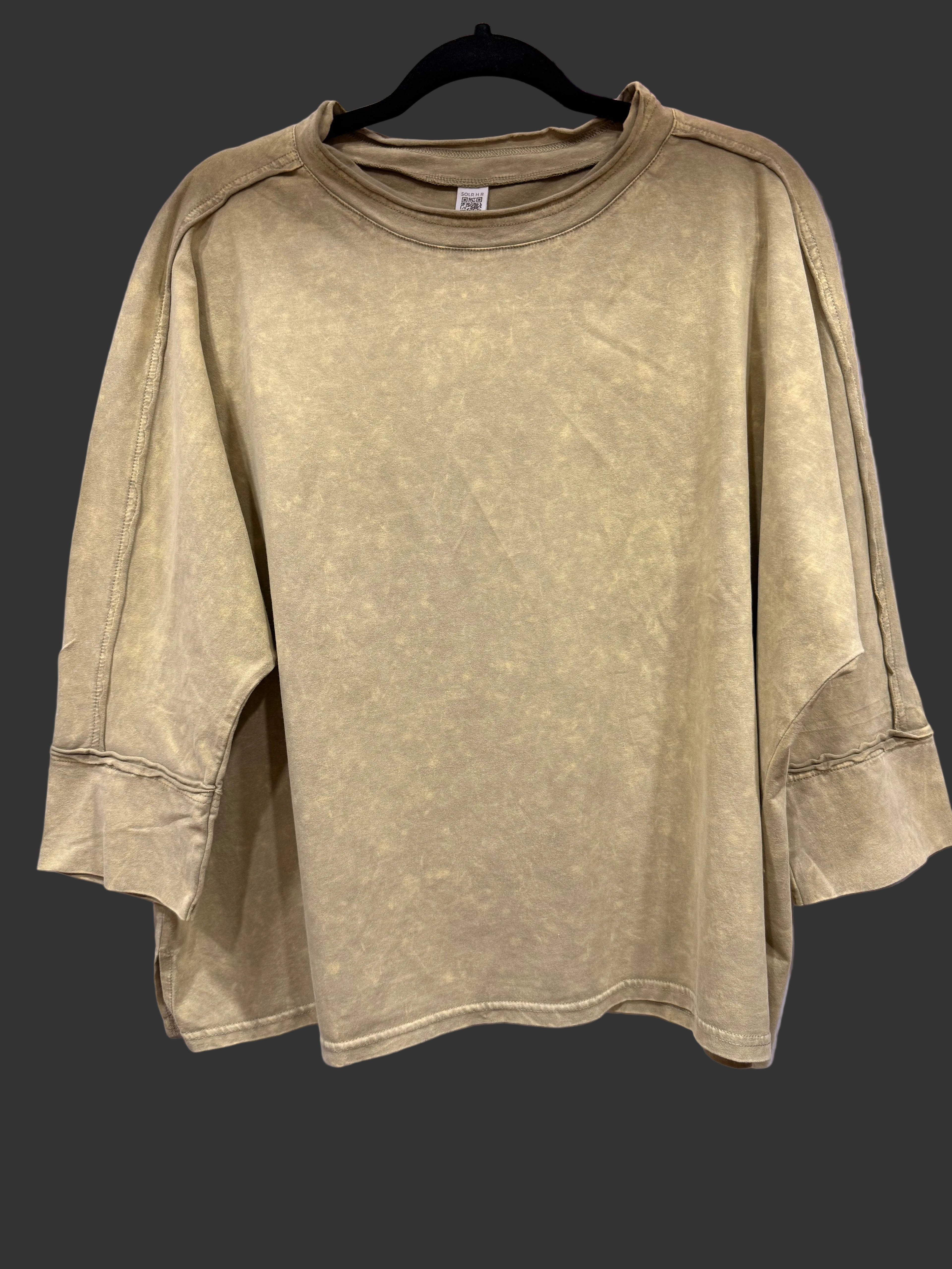 Oversized 100% Cotton Dolman Sleeve Top
