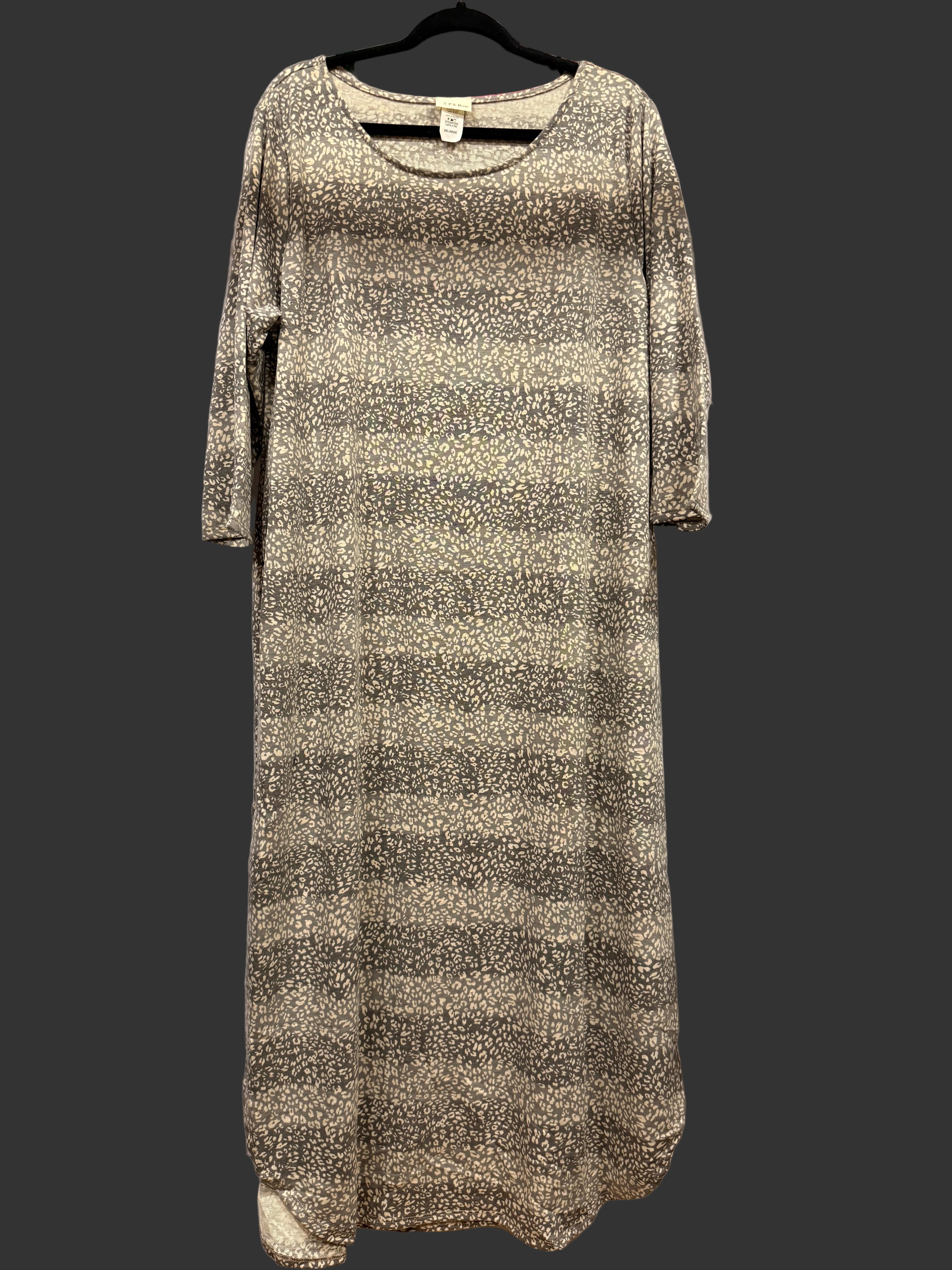 Leopard Stripe T-Shirt Dress