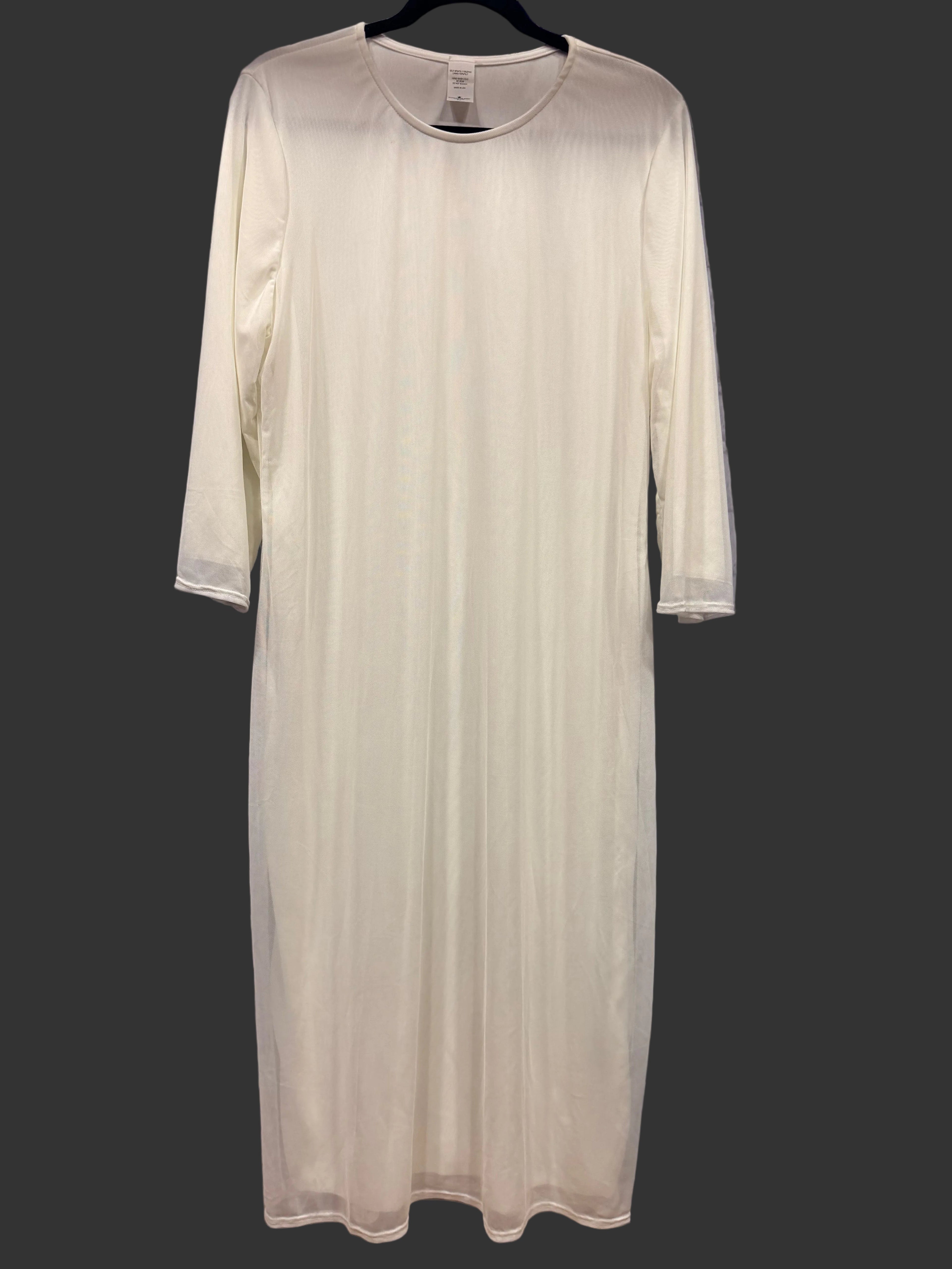 Solid Lined Mesh Layering Dress