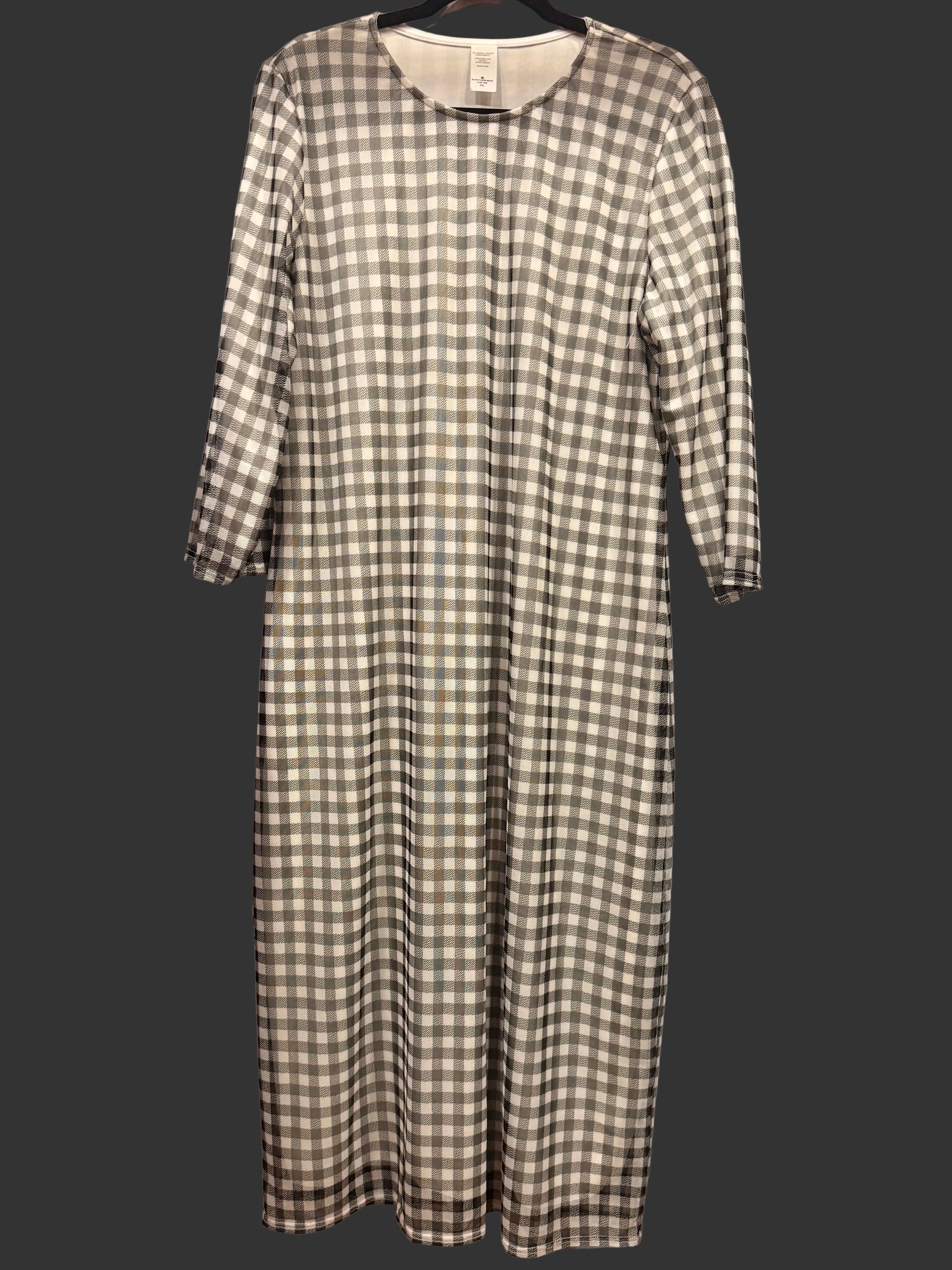 Printed Lined Mesh Layering Dress