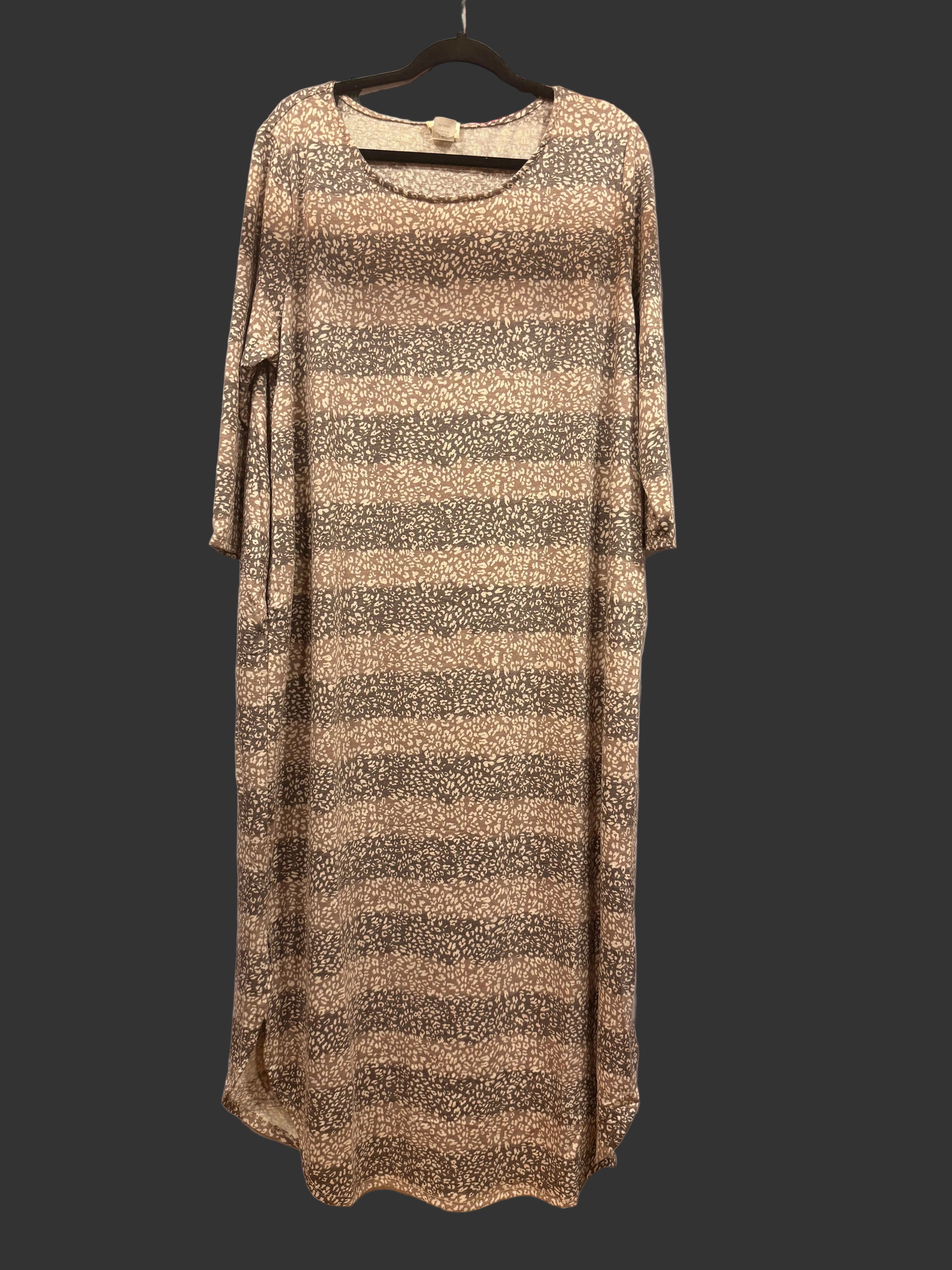 Leopard Stripe T-Shirt Dress