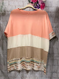 Color Block Short Sleeve Top