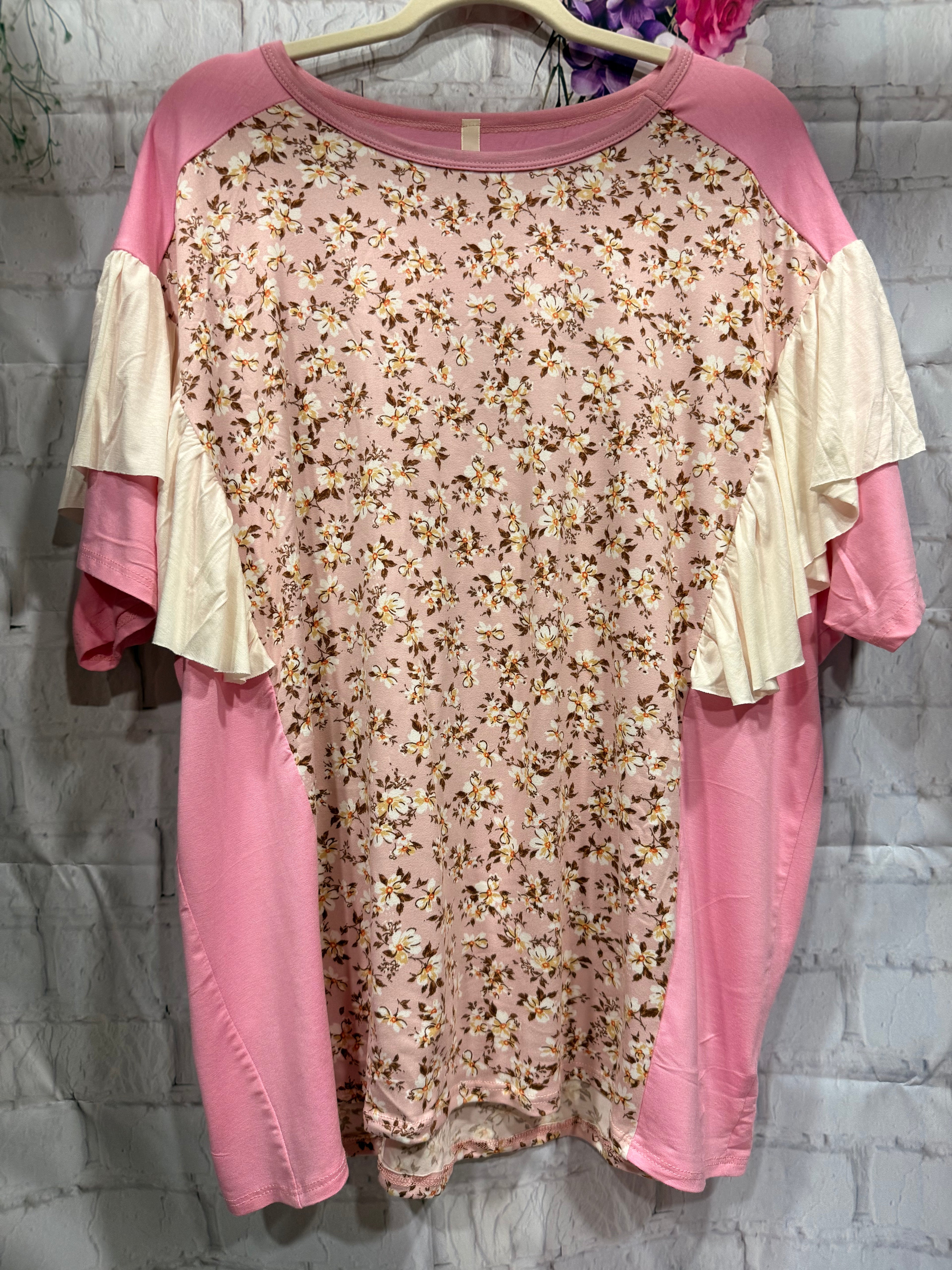 Ruffle Sleeve Floral Top
