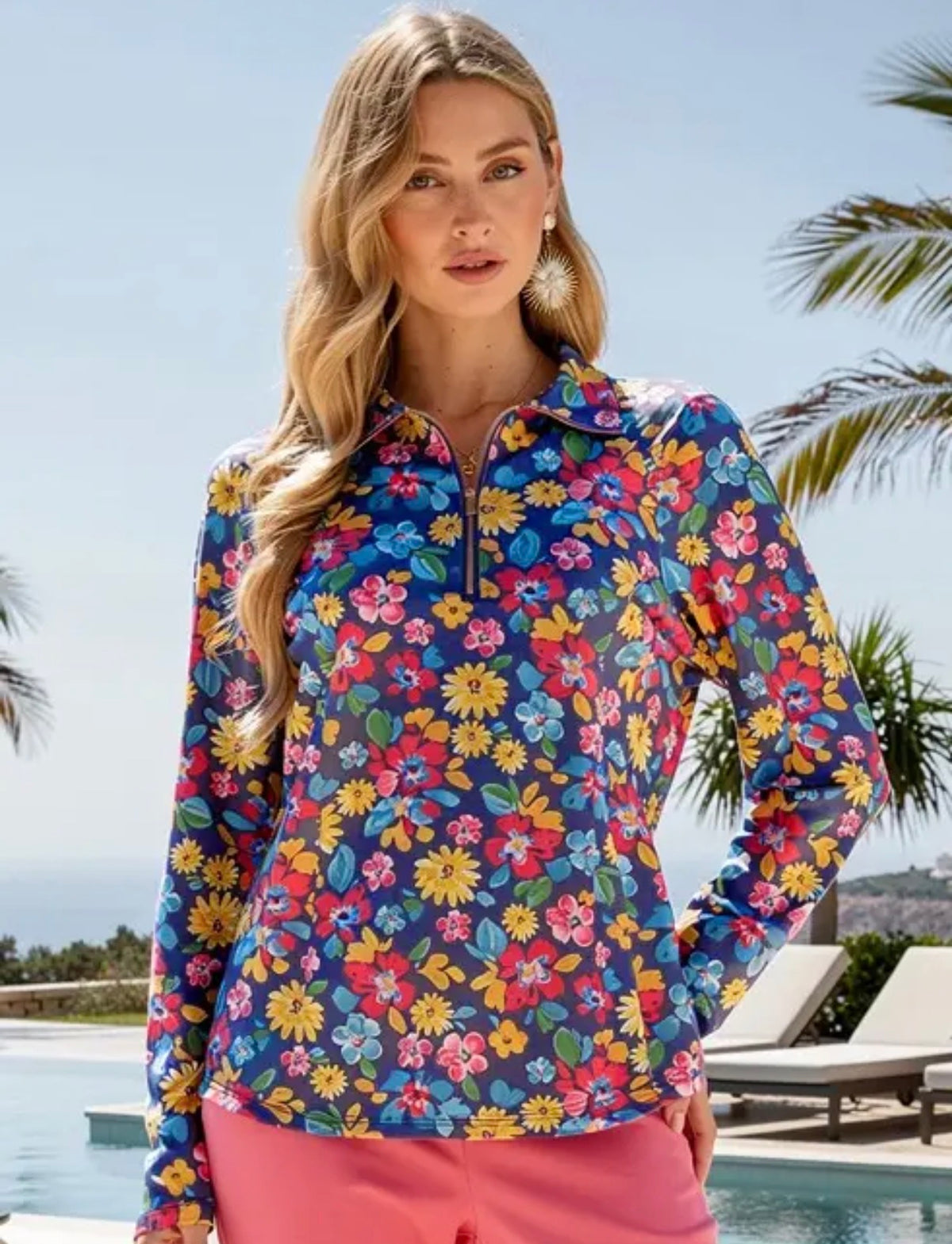 Sun Cool Blue Quarter Zip