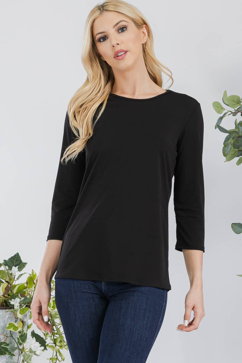 3/4 Sleeve Layering Top