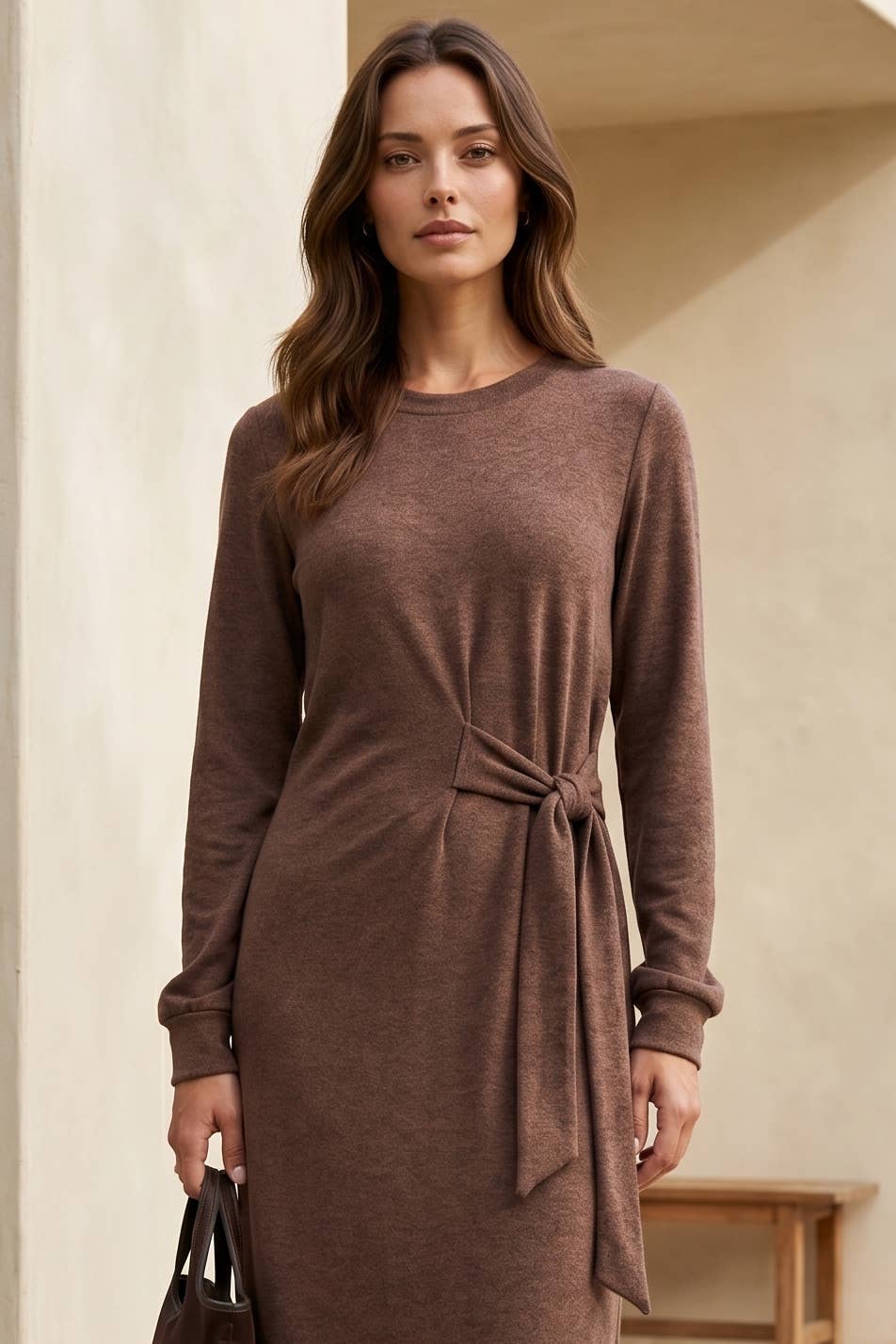 Hacci Knit Tunic Dress