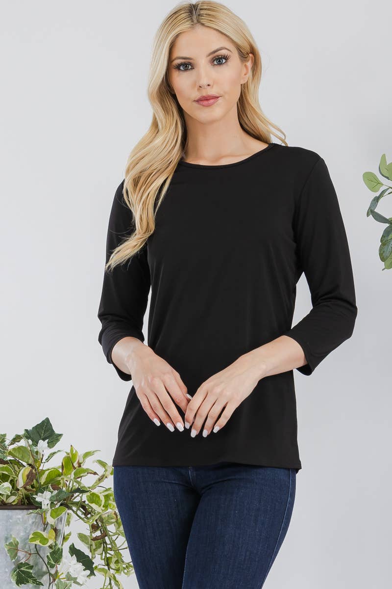 3/4 Sleeve Layering Top