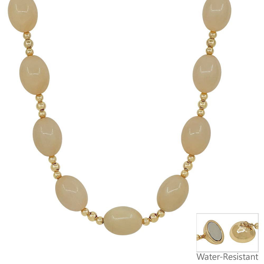 Champagne Glow Beaded Necklace