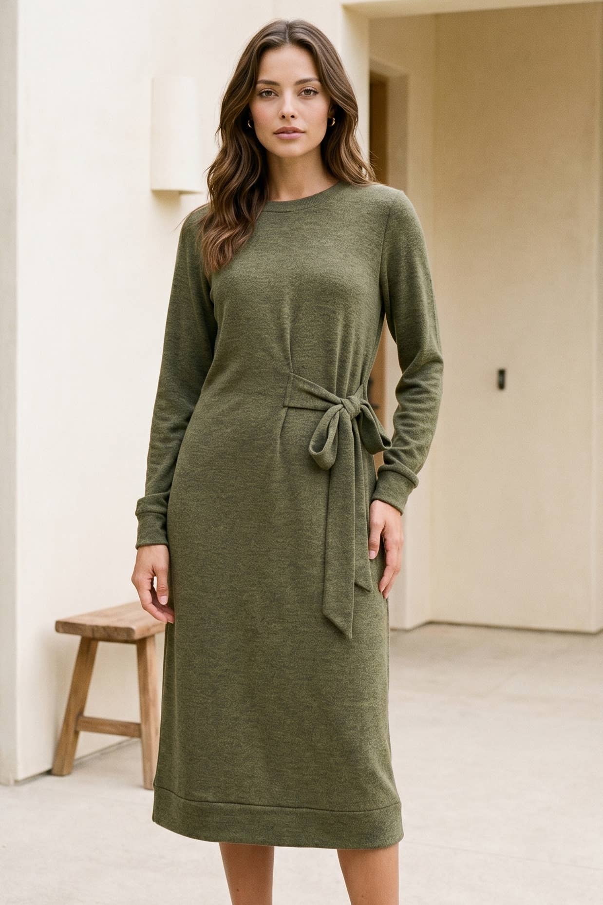 Hacci Knit Tunic Dress