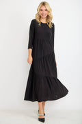ASYMMETRICAL TIERED DRESS